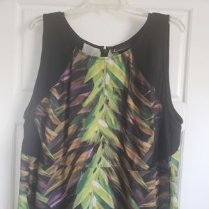 Lane Bryant dress tank black with multi color. Size 22